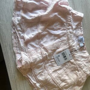 Pink Eyelet Mini Skirt